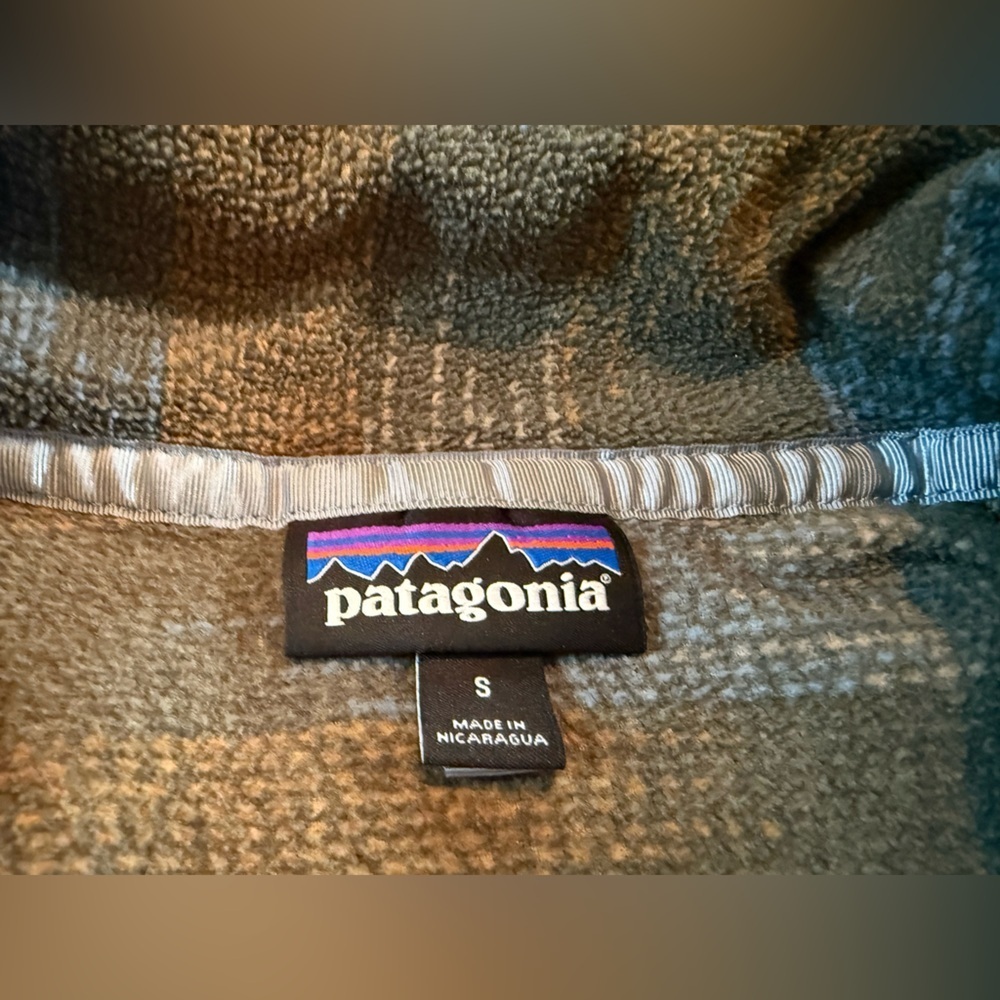 Patagonia Micro D T Snap Fleece Pullover Native Seeds Industrial Green Mens Sz S - Picture 6 of 13